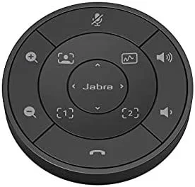 Jabra PanaCast 50 Mando a distancia, Mando a distancia para Barra de vídeo PanaCast 50, Mando a distancia para un control fácil en la sala, Ajuste de volumen, Negro
