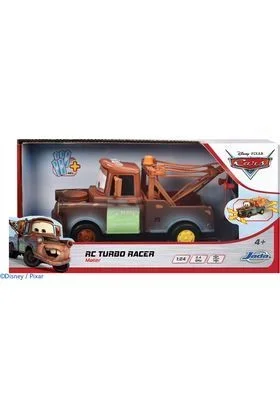 Jada Toys Coche Radiocontrol Cars Mater Turbo Racer, Escala 1:24, 2 Canales, 2.4 GHz, Función Turbo, Carga USB, 17 cm, Pilas Incluidas para el Mando, para Niños 4 Años y mas (203084039)
