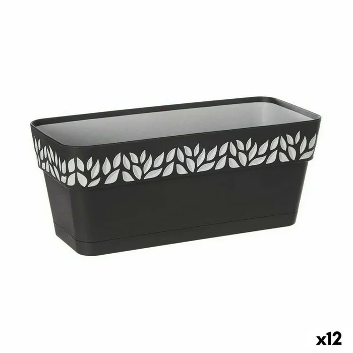 Jardinera autorriego stefanplast cloe antracita plástico 13,3 x 12,3 x 29,3 cm (12 unidades)
