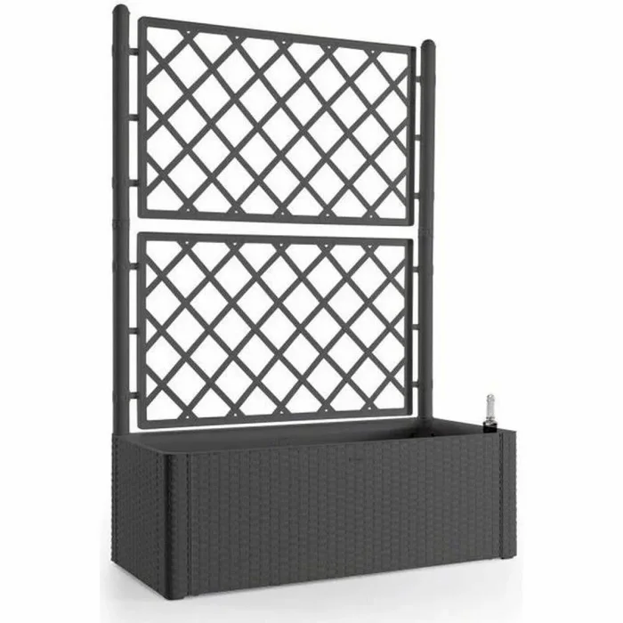 Jardinera autorriego stefanplast natural deluxe rectangular antracita 100 x 43 x 142 cm
