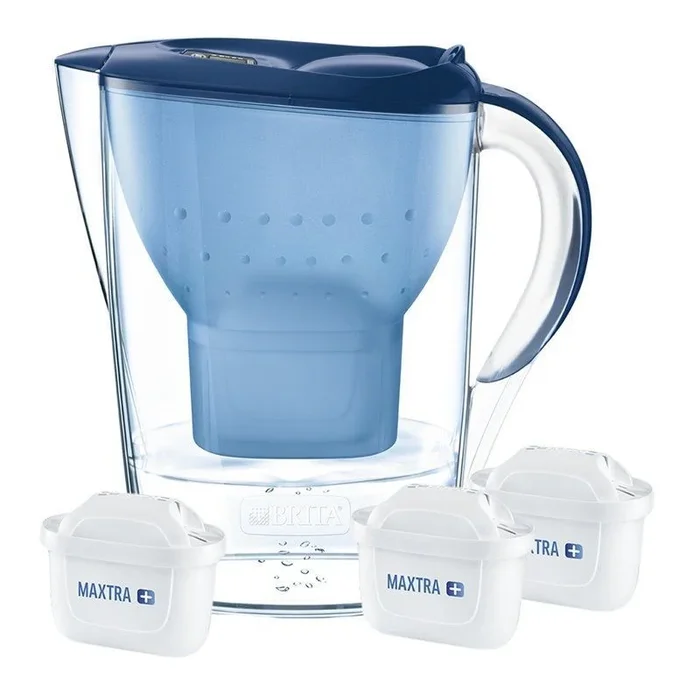Jarra filtrante brita marella azul – 2.4l + 3 filtros maxtra