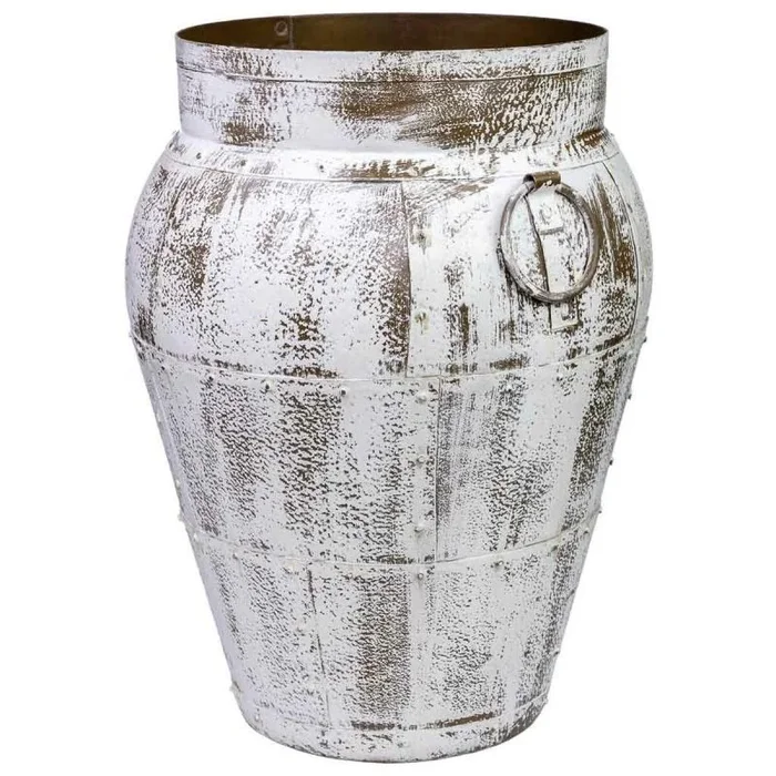 Jarrón alexandra house living blanco madera de mango 45 x 60 x 45 cm