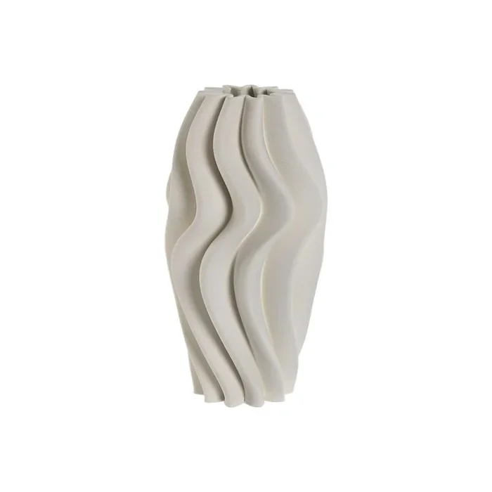Jarrón Home ESPRIT Blanco Gres Moderno 16 x 16 x 32 cm – Marca: Home ESPRIT – EAN: 8424002178420
