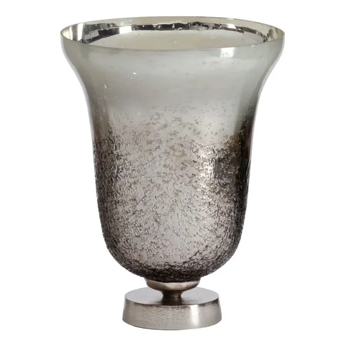 Jarrón Plateado Aluminio Cristal 25 x 25 x 33 cm – Marca: BigBuy Home – EAN: 8445146076984