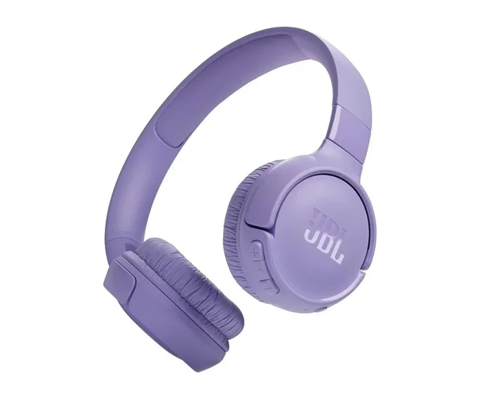 JBL Auriculares Tune 520 BT, inálambricos por Bluetooth, 57 horas de reproducción con JBL Pure Bass, plegables, morado