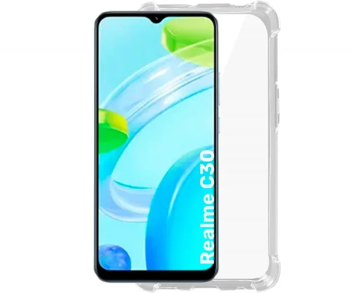 Jc funda trasera de silicona en color transparente / realme c30