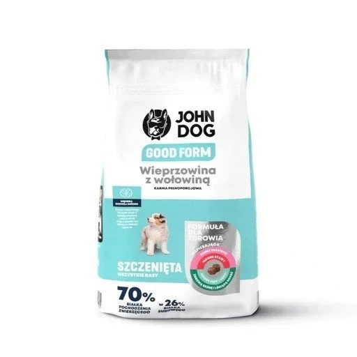 John dog good form puppy pork with beef – alimento seco para perros – 3 kg
