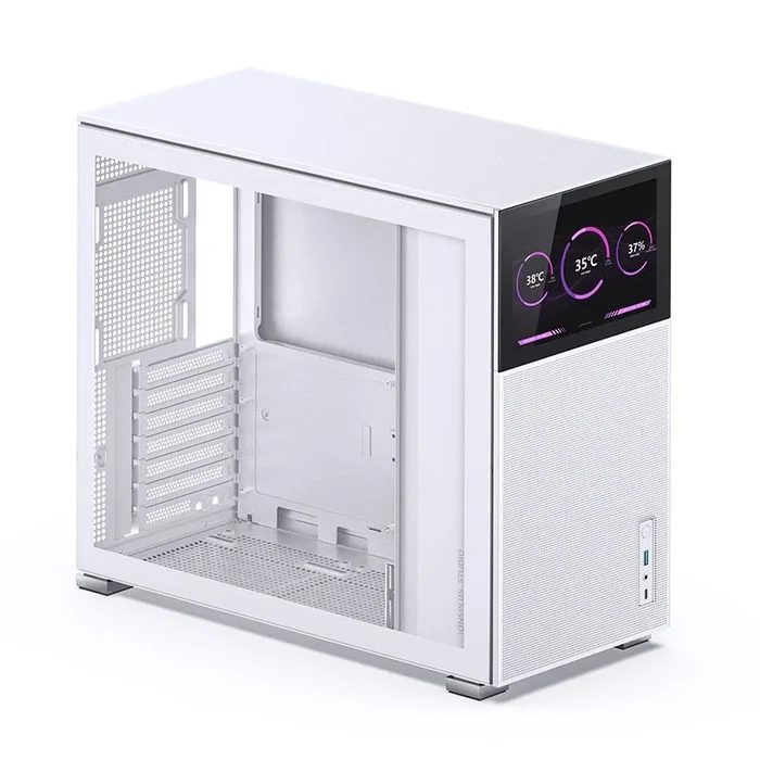 JONSBO Pantalla de Malla D41 ATX Gehäuse, Vidrio Templado – Blanco