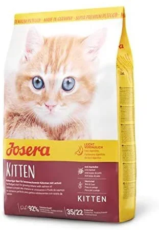 Josera Kitten alimento seco para gatos 2 kg Gatito Aves, Arroz, Salmón