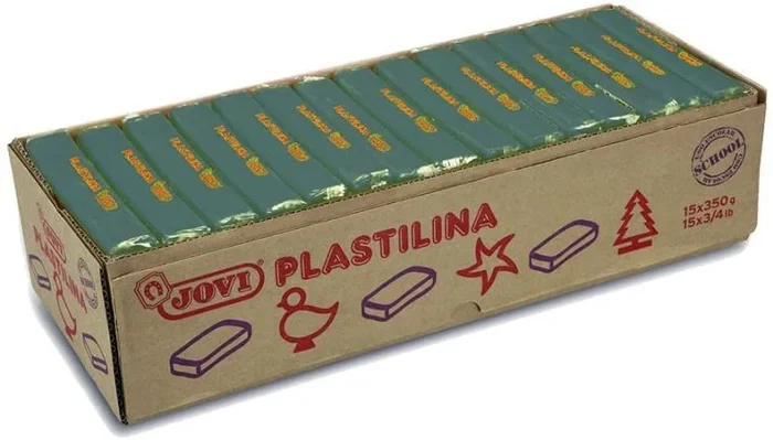 Jovi Plastilina, Color Verde Oscuro, 350 Gramos (7211)