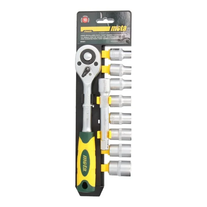 JUEGO BOCALLAVES PUNTA TORX HEMBRA 1/2 10 PIEZAS EK631 MOTA