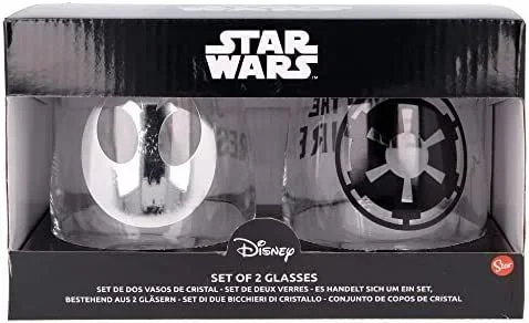 Juego de 2 Vasos de Agua de Cristal de 510 ml de Star Wars