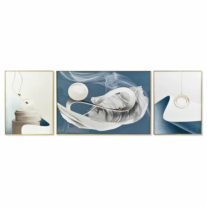 Juego de 3 cuadros dkd home decor 240 x 3 x 80 cm 30 x 40 cm moderno