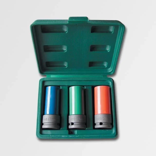 Juego de 3 vasos de impacto, Honiton 1803, herramienta profesional para apriete preciso de tuercas, alta resistencia, durabilidad superior, ideal para trabajos exigentes