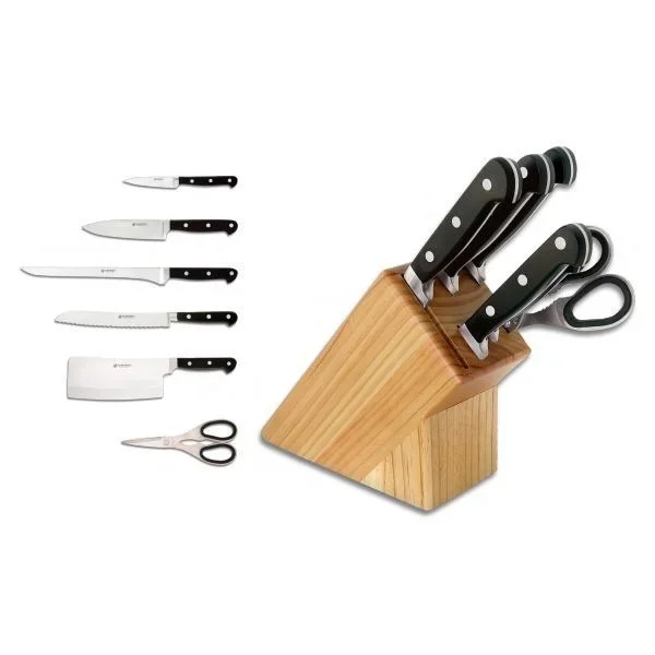 Juego de 5 Cuchillos de cocina + Tijeras de 18.5 cm con Tacoma. Fabricación Albacete 20045