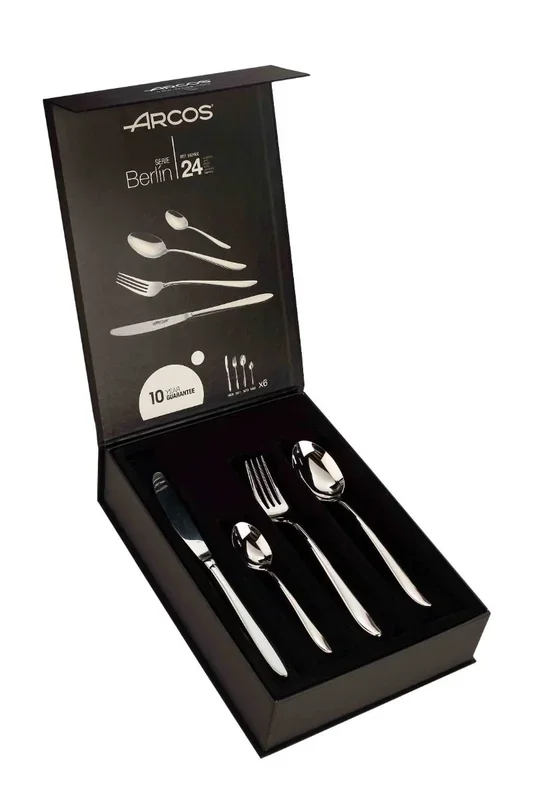 Juego de Cubiertos Acos Berlín 562400 de Acero Inoxidable 18/10 de 3 mm de espesor en estuche de 24 piezas