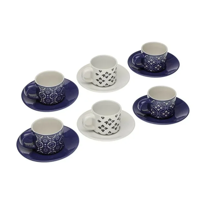 Juego de tazas de café versa regina cerámica (6 piezas)