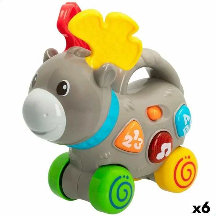 Juguete de arrastre winfun alce 17 x 17 x 7,5 cm (6 unidades)