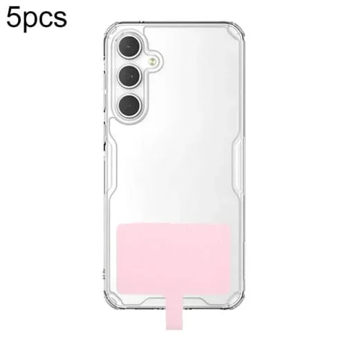 Junta de Parche de Correa de Cordón de Teléfono Universal Ultrafina (Rosa) 5 Piezas