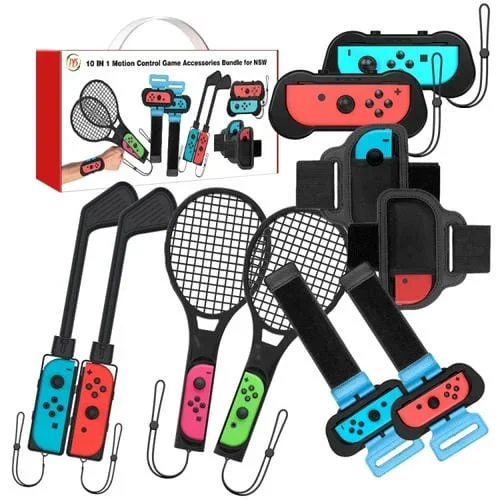 Jys Jys-Ns215 10 En 1 Accesorios Deportivos Somatosensoriales Establecidos para Nintendo Switch
