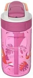 Kambukka – Botella para niños (400 ml) impermeable, antimanchas y olores, resistente a los golpes, lavable en el lavaplatos, botella antiderrames, modelo LAGOON Toekan Love