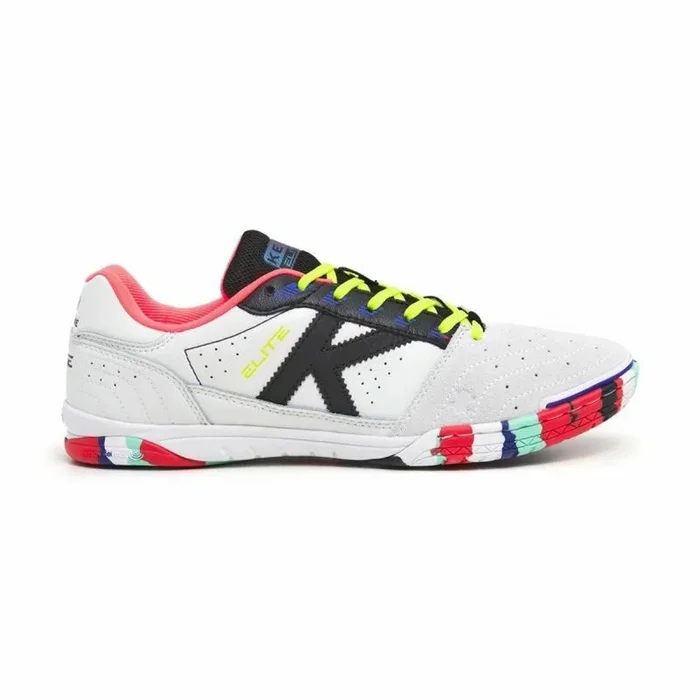 Kelme Zapatillas de Fútbol Sala para Adultos Elite Blanco Negro, Sneaker Unisex, Multicolor, Medium