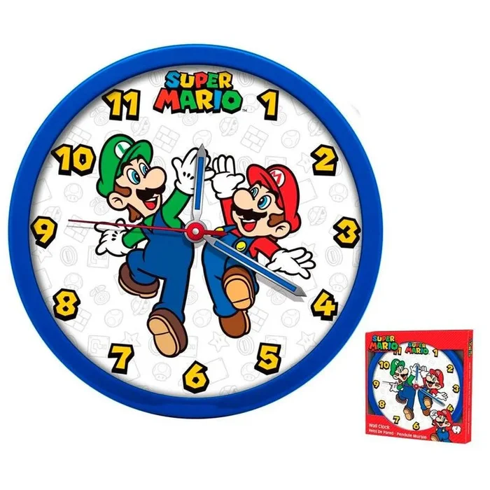 Kids Euroswan Super Mario Reloj Pared 25cm