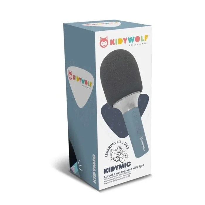 KIDYWOLF – Mikrofon Bluetooth mit Licht Blau