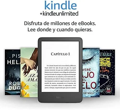 Kindle (modelo de 2022): nuestro Kindle más compacto y ligero, con una pantalla de alta resolución de 300 ppp y 6 pulgadas, y el doble de almacenamiento | Negro, sin publicidad