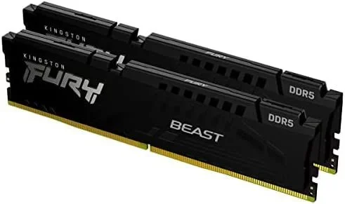 Kingston FURY Beast DDR5 16GB (2x8GB) 6000MT/s DDR5 CL40 DIMM Memoria gamer para Ordenadores de sobremesa Kit de 2 – KF560C40BBK2-16