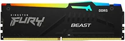 Kingston Fury Beast DDR5 RGB 32GB (2x16GB) 6000MT/s DDR5 CL40 DIMM Desktop Gaming Memory Kit of 2 – KF560C40BBAK2-32