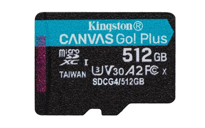 Kingston Technology 512 GB microSDXC Canvas Go Plus Gen4 200R A2 U3 Paquete individual sin ADP