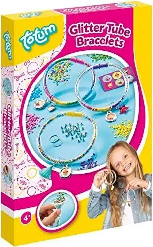 Kit creativo pulseras tubulares con glitter 18x27x4