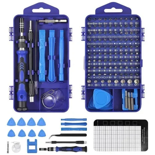 Kit de Destornilladores de Precisión Magnéticos 122 En 1 (Azul)