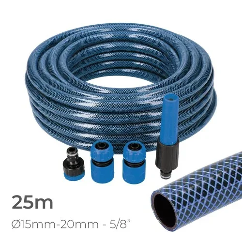 Kit manguera de jardin interior 25 m (5/8″ 15 mm)