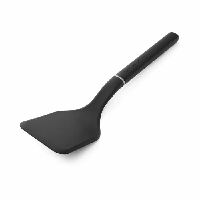 KitchenAid Espátula de nailon para voltear huevos, panqueques, hamburguesas y más, resistente al calor, duradera, mango ergonómico y apto para lavavajillas