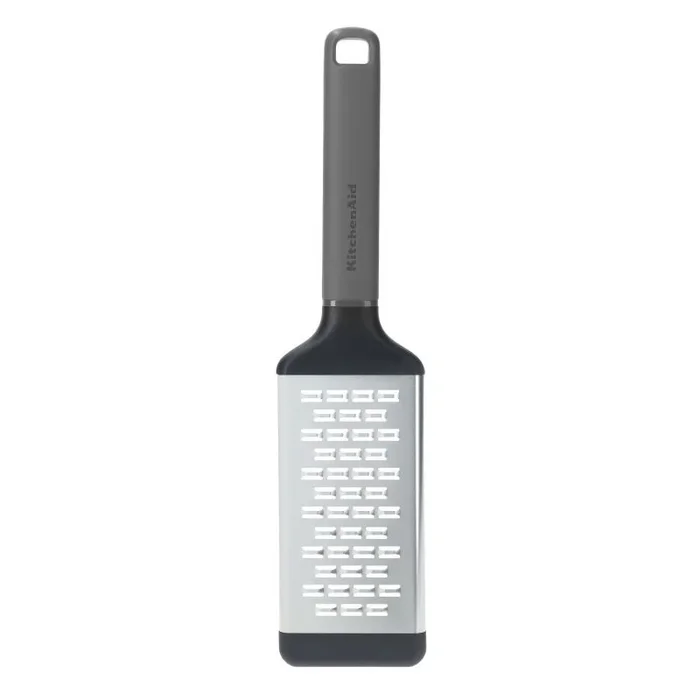 Kitchenaid medium grater, charcoal grey, stainless steel kitchen utensil with durable handle