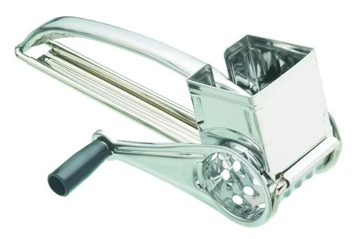 Kitchencraft stainless steel rotary grater with three drums
