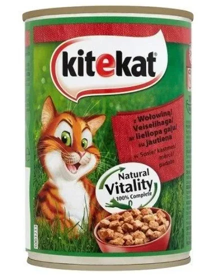 Kitekat wołowina – puszka 400g