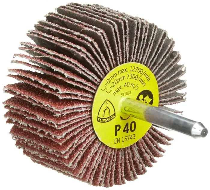 Klingspor 13050 Cepillo mil Hojas de Láminas Pequeñas, KM 613, Grano 40, 40 m/s Velocidad Máxima, 12700 rpm, 60 x 30 x 6 mm