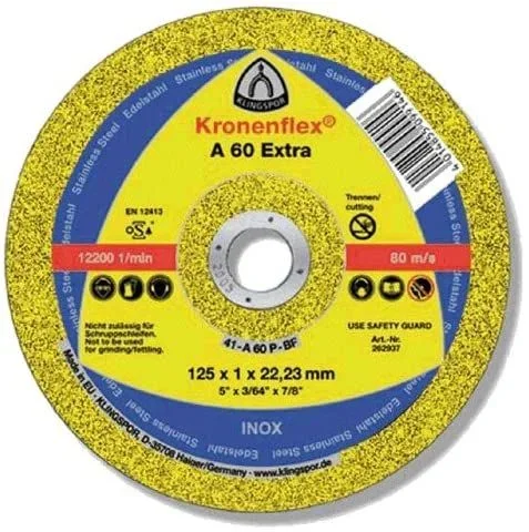 Klingspor A 60 Extra – Pack de 25 muelas de tronzado (125 x 1,0 mm)