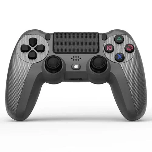 Km048 para Ps4 Bluetooth Wireless Gamepad Controller 4.0 con Barra de Luz (Plata Elegante)