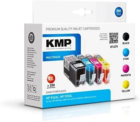 KMP H147V cartucho de tinta Alto rendimiento (XL) Negro, Cian, Magenta, Amarillo