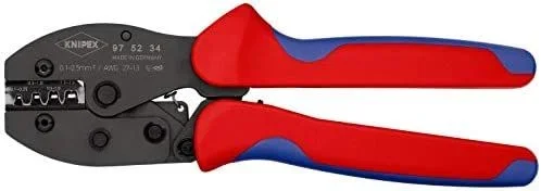 Knipex PreciForce® Alicate para crimpar terminales bruñido, con fundas multicomponentes 220 mm 97 52 34
