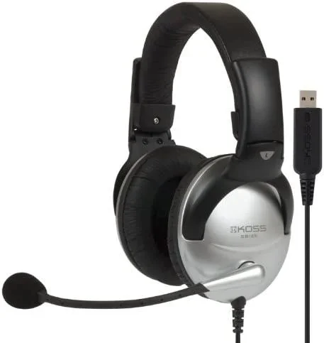 Koss SB45 USB Auriculares Alámbrico Diadema Oficina/Centro de llamadas Negro, Plata