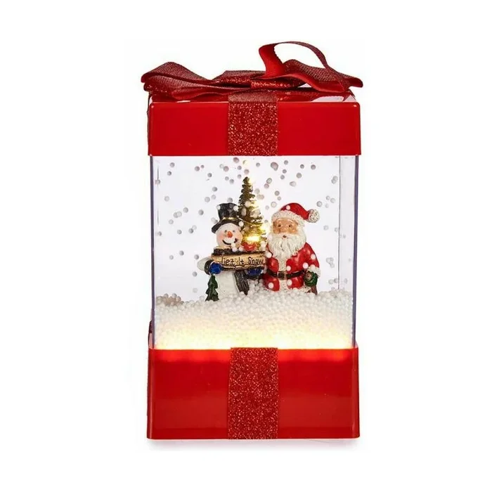 Krist+ Bola de Nieve Caja Rojo Plástico Poliresina 13 x 21 x 13 cm