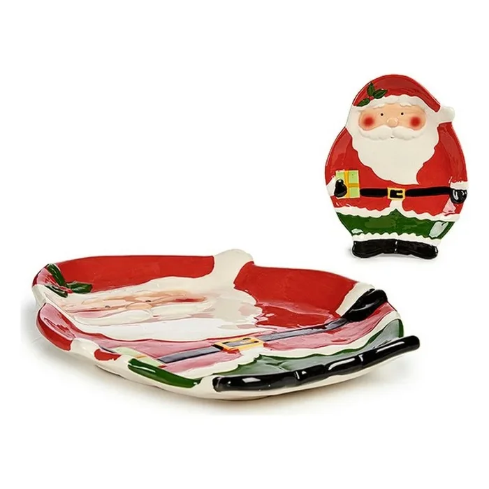 Krist+ Centro de Mesa Papá Noel Rojo Cerámica