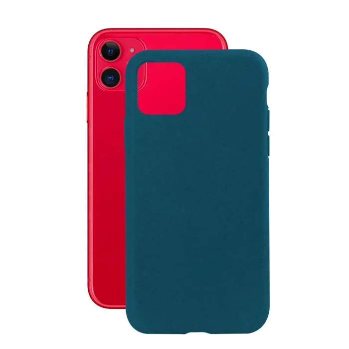 KSIX smart your tech Funda Ecológica para iPhone 11, Semirrígida, Azul