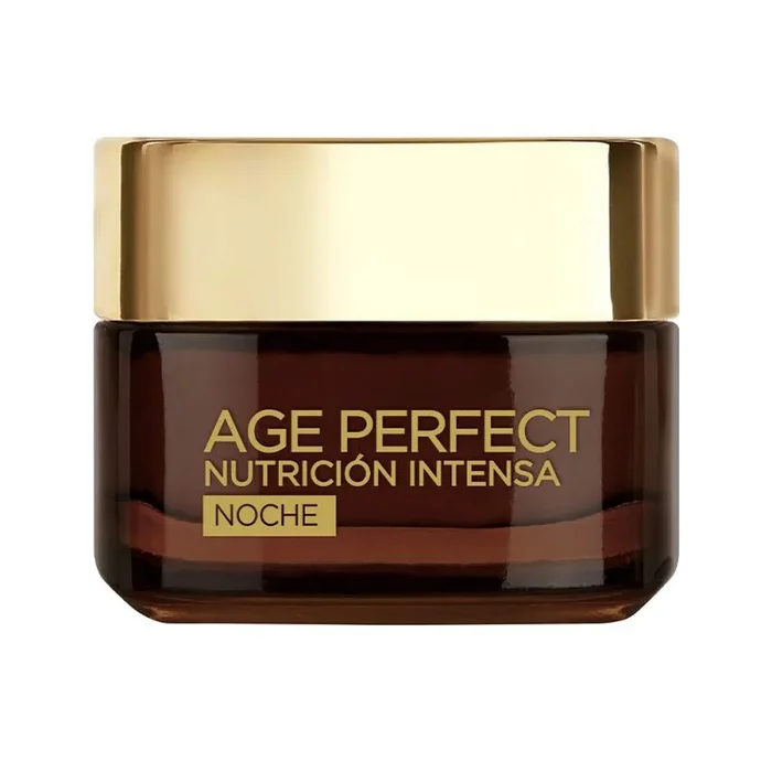 L’Oreal Paris Expert Age Perfect Nutrición Intensa Crema Rica Reparadora Noche Pieles Maduras y Desnutridas, 2 Unidades de 50ml