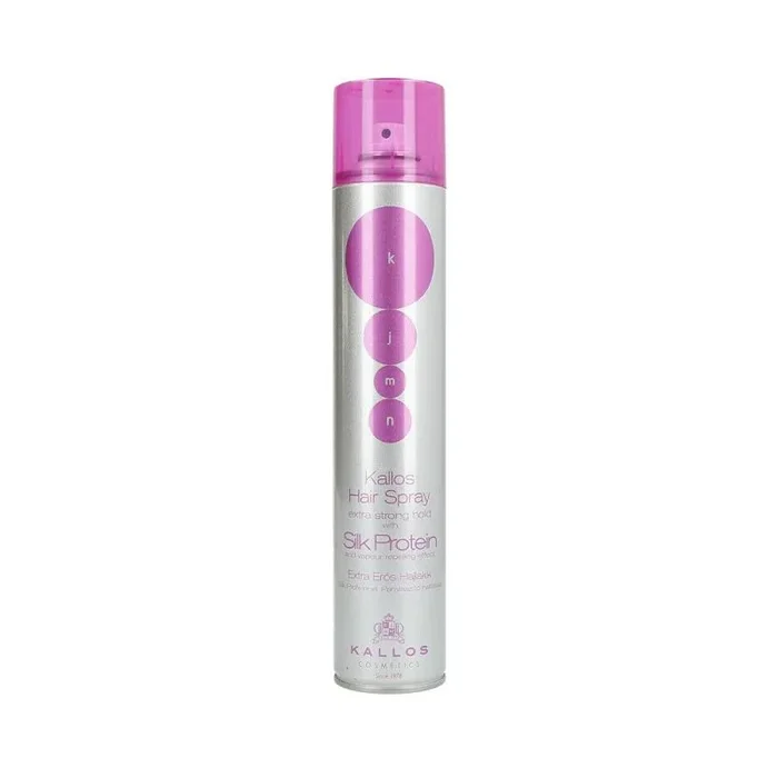 Laca de fijación extra fuerte kallos cosmetics kjmn silk protein 500 ml